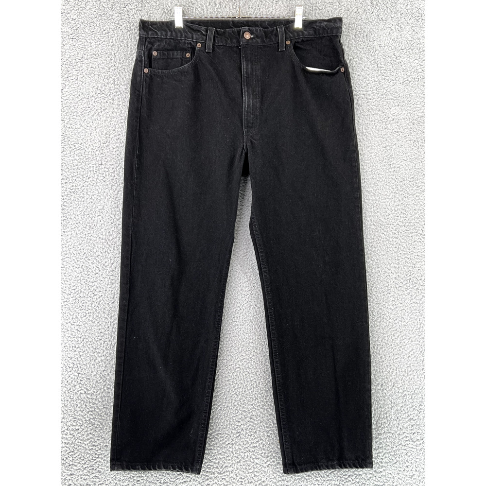 VTG Levi's 505 Jeans Mens 40x30 (38x29) Black Regular Fit Straight Leg Denim USA
